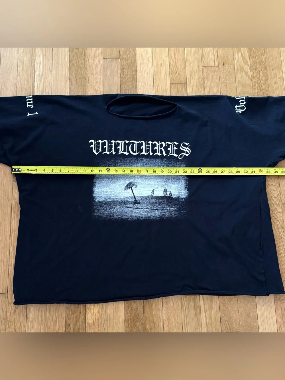 Kanye West Vultures Long Sleeve Shirt Black Size 3 YZY Ye Merch Large XL Boxy